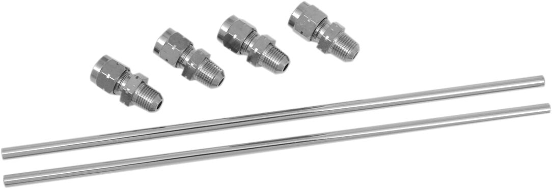 Drag Specialties Rocker Box Oil Line Chrome Oil Line Drag Specialties