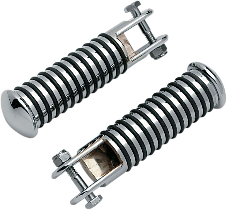 Drag Specialties Round Rib Foot Pegs HIGHWAY BARS + PEGS Drag Specialties