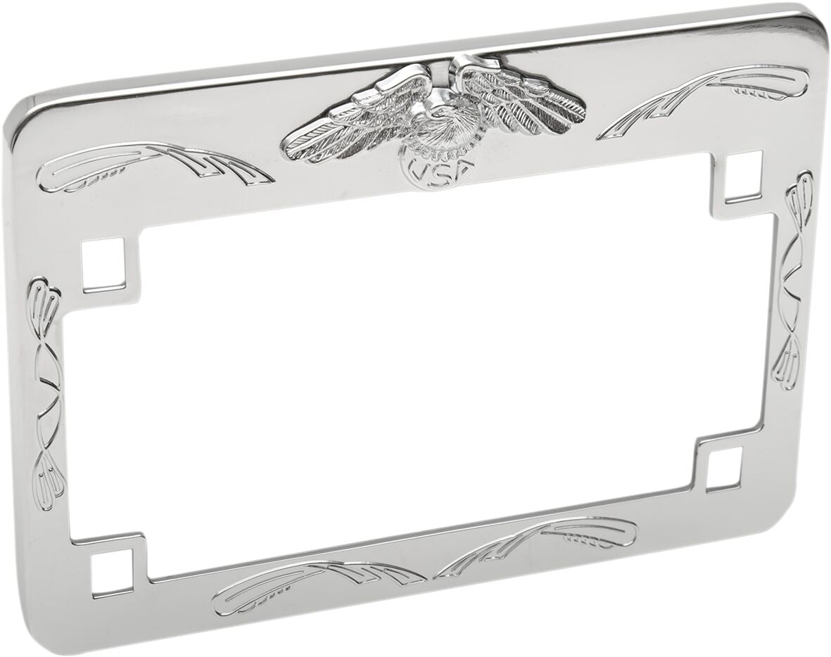 Emgo Eagle Lic Frame Chrome LICENSE PLATE GROUP Emgo