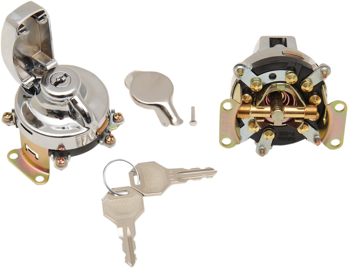 Drag Specialties Ignition Switch Chrome 5 Terminal Switch Drag Specialties