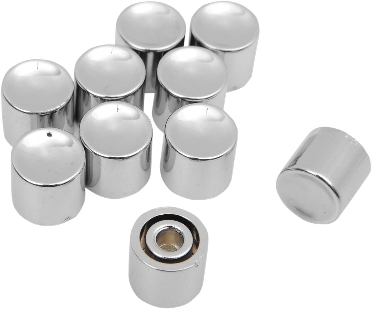 Drag Specialties Button Cap Long Blackchrome Handlebars & Controls Accessories Drag Specialties