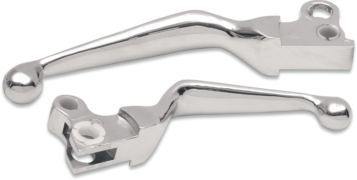 Drag Specialties Lever Set Wide Blade Chrome Brake & Clutch Custom Control Drag Specialties