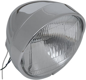 Drag Specialties 6 1/2 Headlight W/Visor HEADLIGHT GROUP Drag Specialties