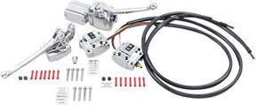 Drag Specialties Handlebar Control Kits With Switches Chrome Brake & Clutch Custom Control Drag Specialties