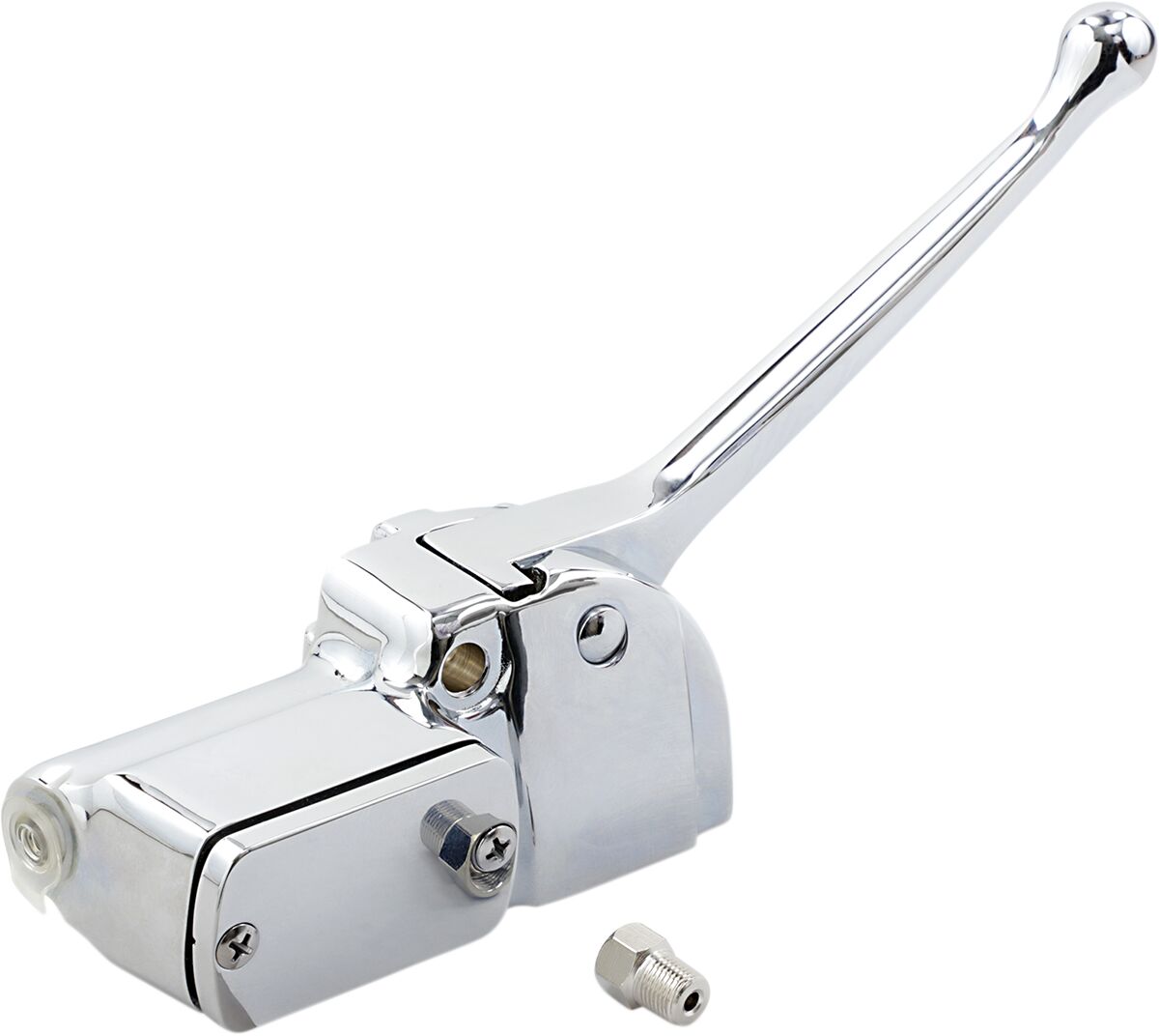 Drag Specialties Handlebar Master Cylinder Assembly For Dual Disc Chrome Front Brake Lever Drag Specialties