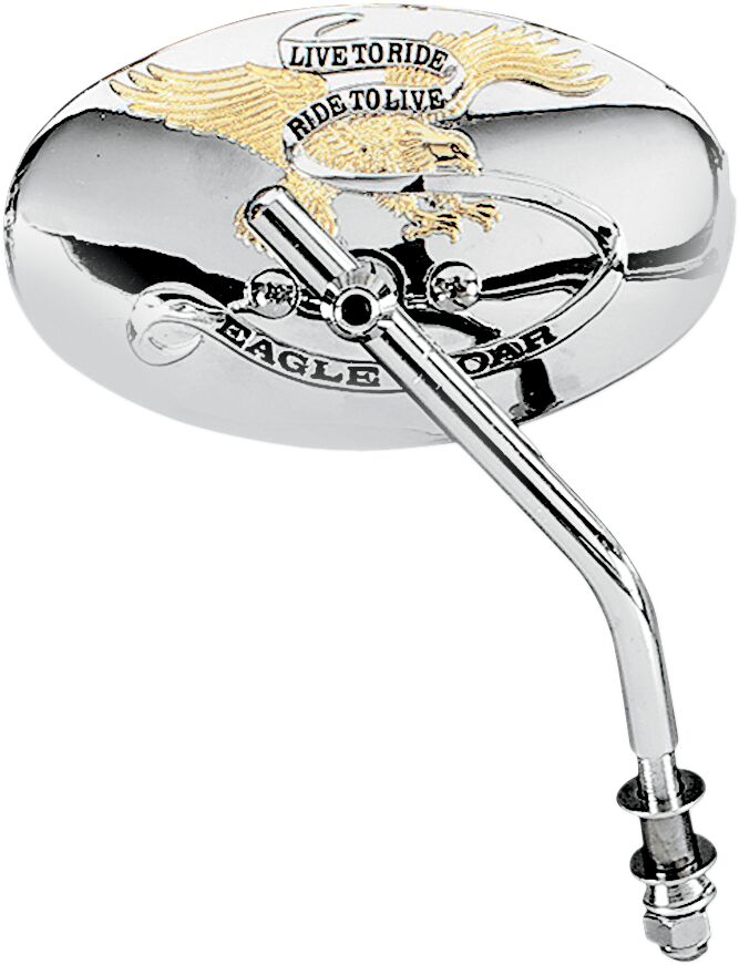 Drag Specialties 6 Live To Ride Ovl Mirror MIRRORS Drag Specialties
