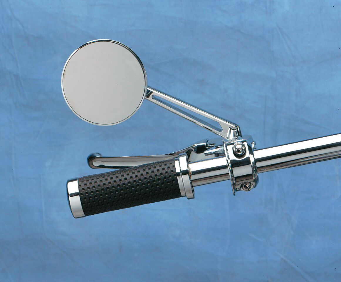 Drag Specialties Round Mirror W/Long Stem MIRRORS Drag Specialties