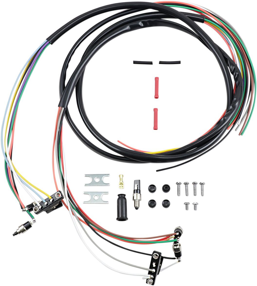 Drag Specialties Handlebar Wiring Harness Extended 48" W/ Switch Wiring Drag Specialties