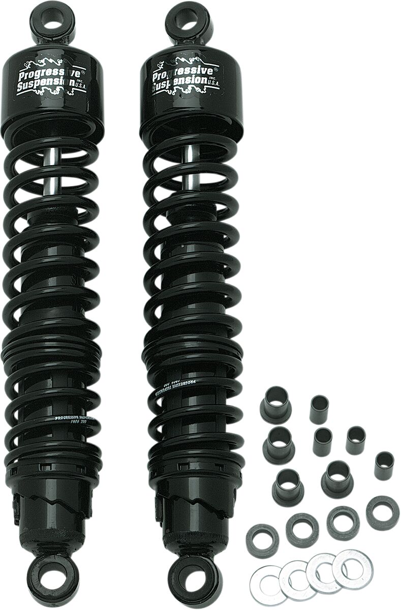 Progressive Suspension 413 Series Rear Shocks 15", Black - Sportster Shocks Progressive Suspension