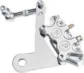 Performance Machine (Pm) 4 Piston Front Caliper & Bracket, Chrome - 73-83 Electra Glide Brake Caliper Kits Performance Machine