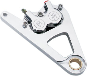 Performance Machine (Pm) 4 Piston Front Caliper & Bracket, Chrome - 88-99 Softail Springer Brake Caliper Kits Performance Machine