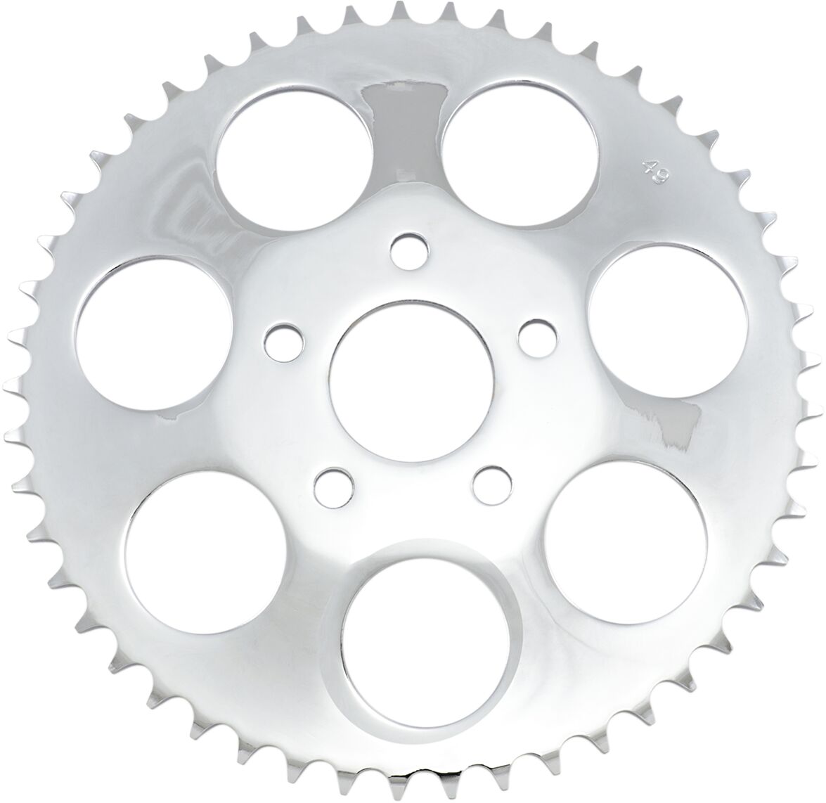 Drag Specialties Rear Chain Sprocket Dished 49 T Steel/Chrome Steel Rear Sprockets Drag Specialties