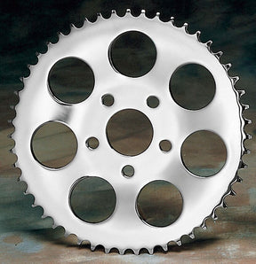 Drag Specialties Rear Chain Sprocket Dished 49 T Steel/Chrome Steel Rear Sprockets Drag Specialties