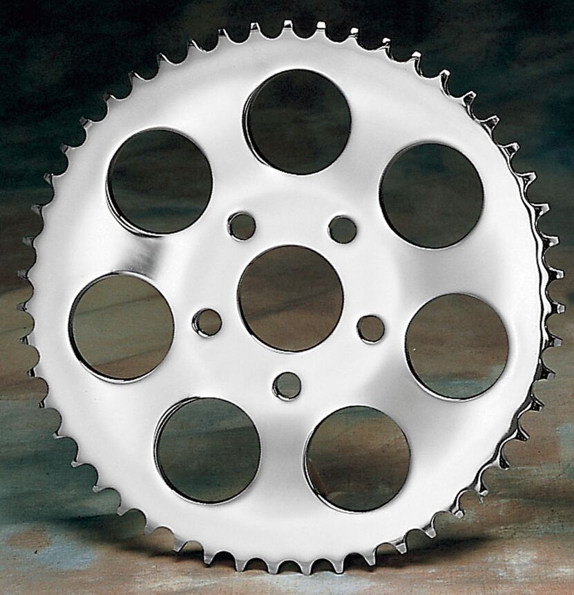 Drag Specialties Rear Chain Sprocket Dished 49 T Steel/Chrome Steel Rear Sprockets Drag Specialties