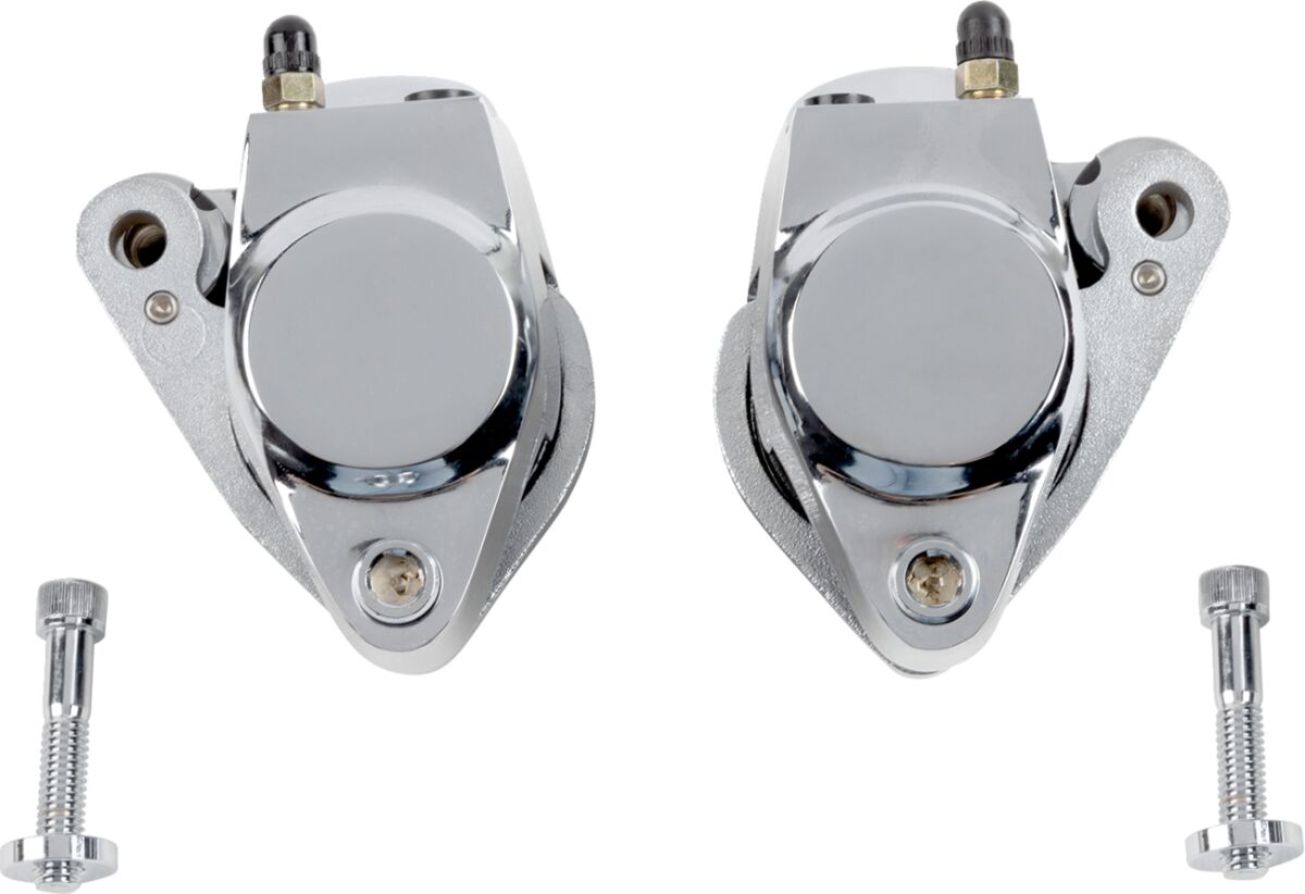 Drag Specialties Chr.Dual Frnt.Caliper Kit BRAKE CALIPER-CALIPER KITS Drag Specialties