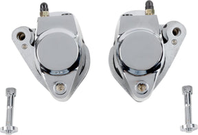 Drag Specialties Chr.Dual Frnt.Caliper Kit BRAKE CALIPER-CALIPER KITS Drag Specialties
