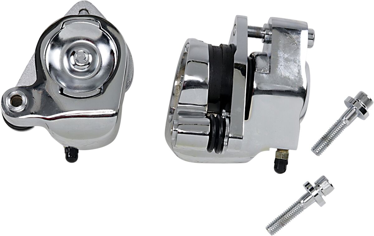 Drag Specialties Chr.Dual Frnt.Caliper Kit BRAKE CALIPER-CALIPER KITS Drag Specialties