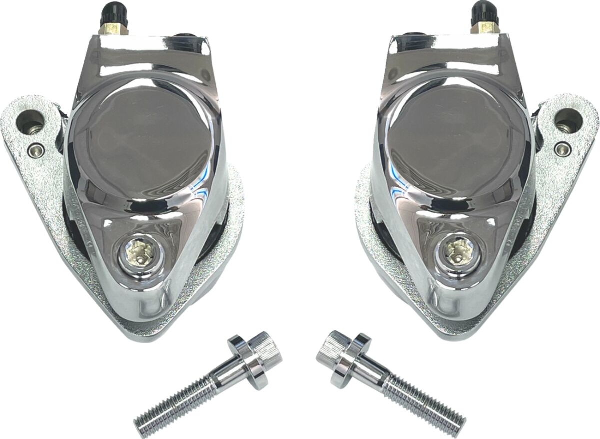 Drag Specialties Chr.Dual Frnt.Caliper Kit BRAKE CALIPER-CALIPER KITS Drag Specialties