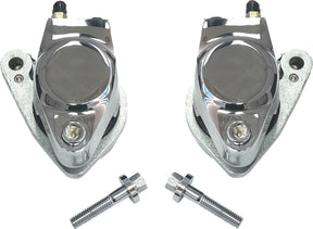 Drag Specialties Chr.Dual Frnt.Caliper Kit BRAKE CALIPER-CALIPER KITS Drag Specialties
