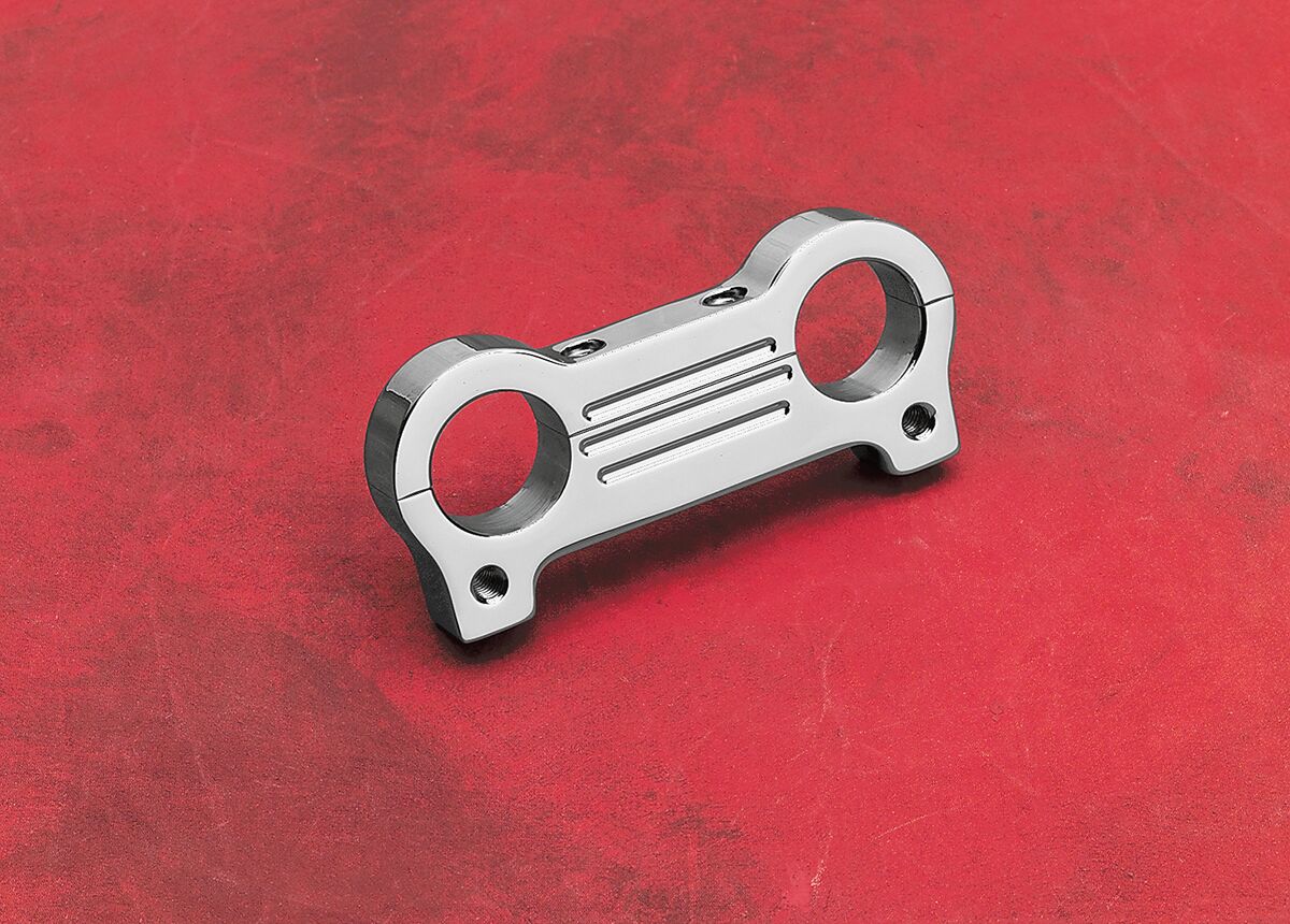 Gauge Mount Adapters 1 1/4", Chrome - Dyna & Sportster Gauge Mount Accutronix
