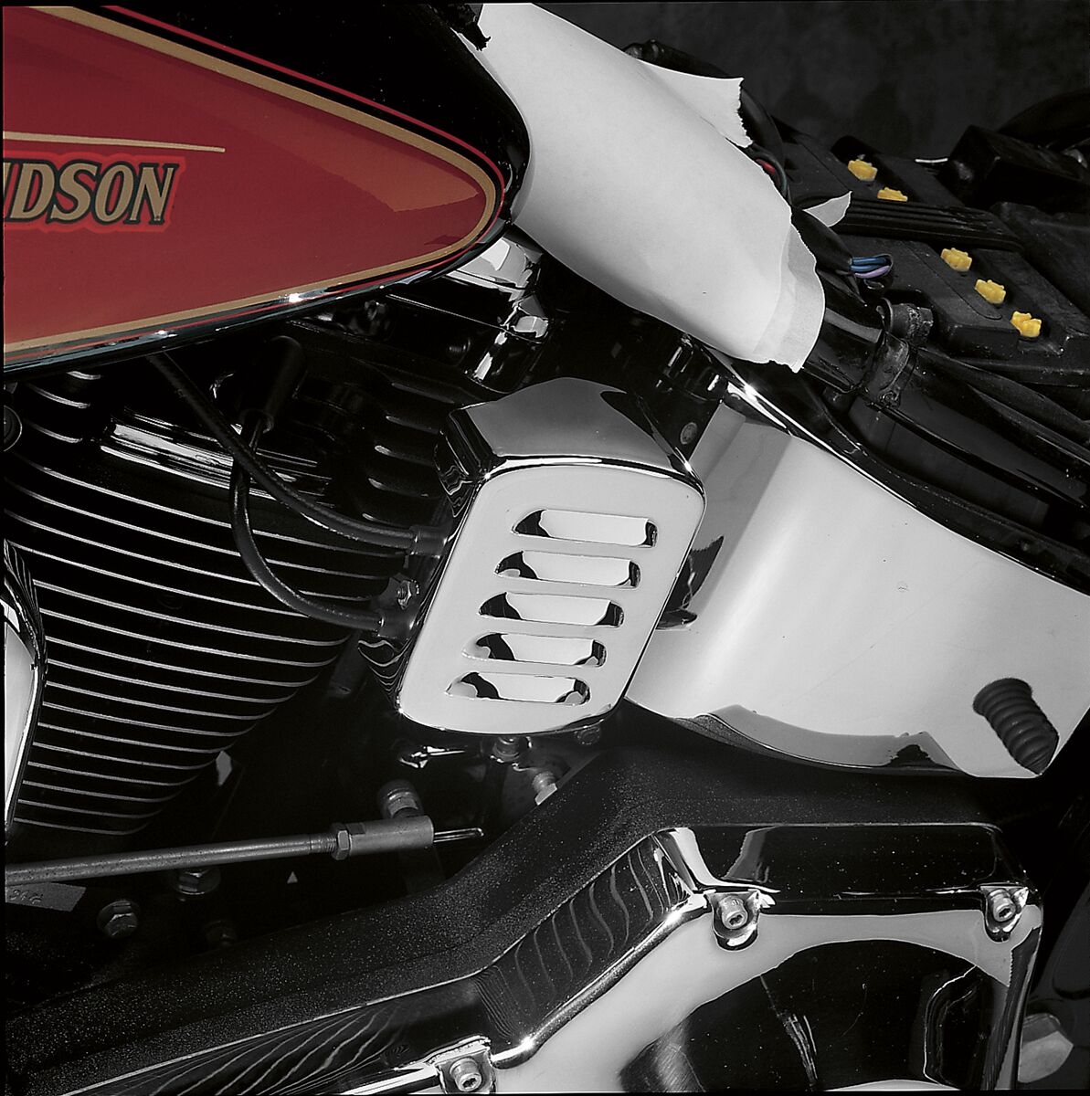Drag Specialties Coil Cover Louvered Chrome Ignition Coil Drag Specialties