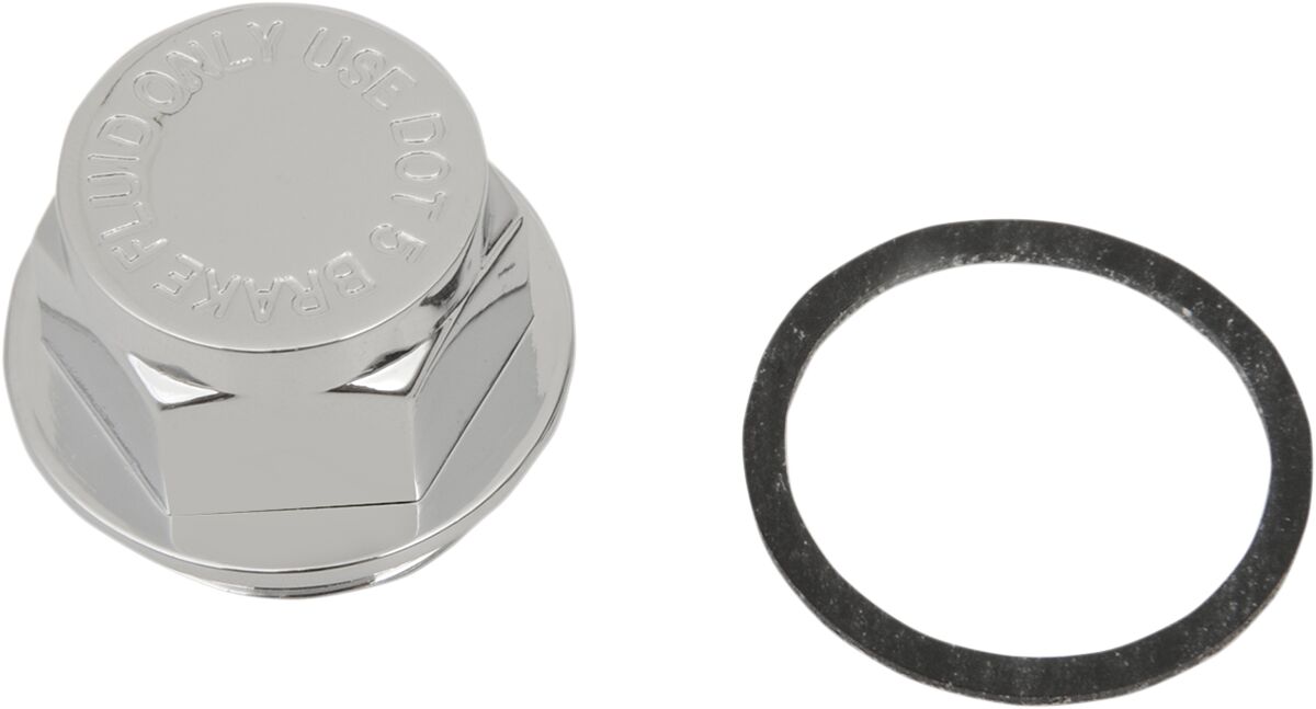 Drag Specialties Rear Master Cylinder Cap Chrome Rear Master Cylinders Drag Specialties
