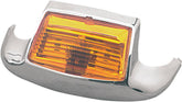 Drag Specialties Front Fender Tip Light, Amber Lens Chrome - 80-95 Softail & Touring Tail Lights Drag Specialties