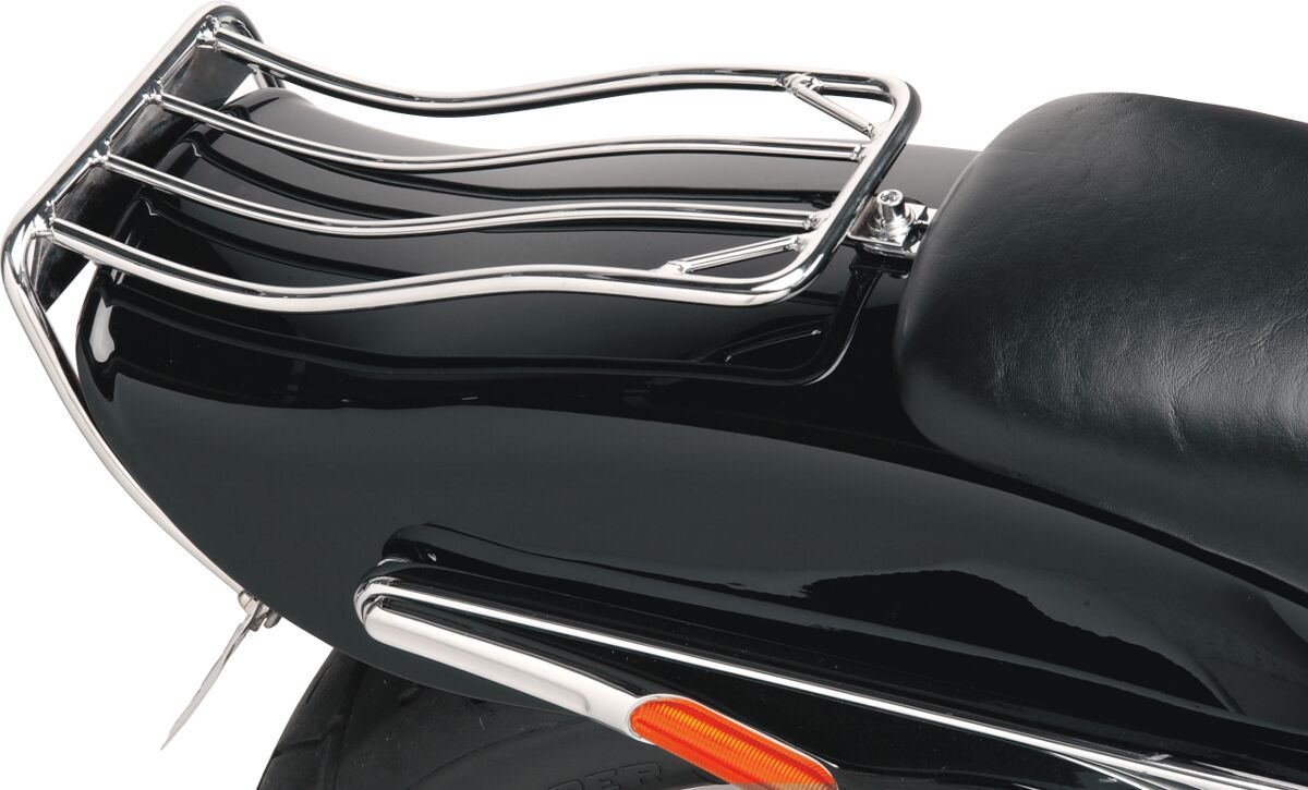 Drag Specialties Bobtail Fender Luggage Rack, Chrome - 00-05 Softail (FXST) Luggage Racks Drag Specialties