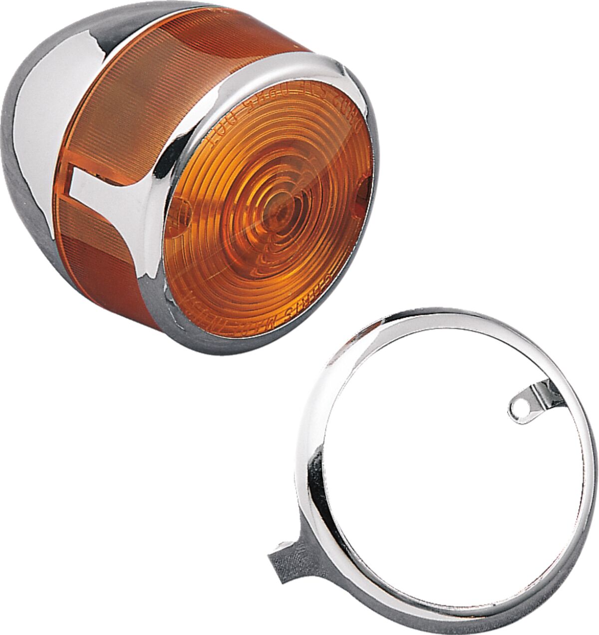 Drag Specialties Turn Signal Lens Trim Ring Chr TURN SIGNAL GROUP Drag Specialties