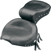 Mustang Seat One Pice Wide Touring 2 Up Studded With Conchos Seat Mustang