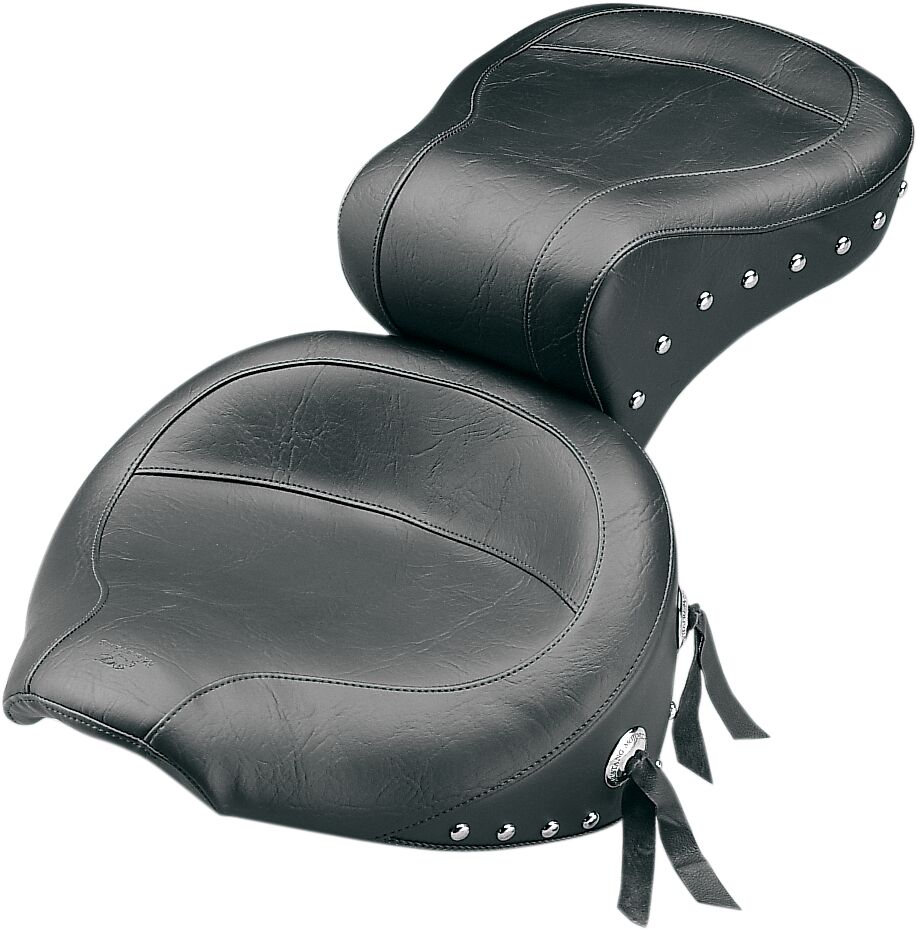 Mustang Seat One Pice Wide Touring 2 Up Studded With Conchos Seat Mustang