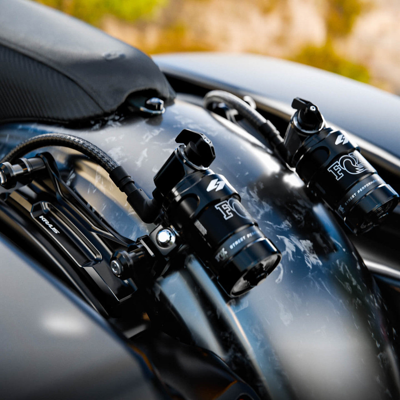 Pro-4 Docking Hardware For Öhlins, Black Anodized - 14-25 Touring Rear Shocks Accessories Kraus