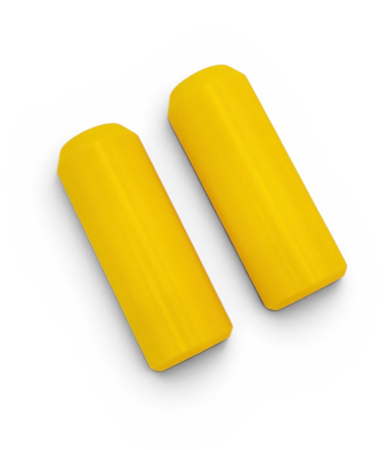Smooth Pair Delrin Shock and Passenger Peg Slider, Yellow - 18+ M8 Softail Crash Bar Bung King