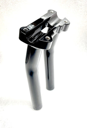Bung King One Piece Lower Handlebar Riser, Wrinkle Black - 2022-2024 Low Rider ST (FXLRST) Riser Bung King