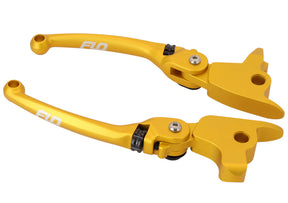 Full Lenght MX Style Levers, Gold - 17-20 Touring Levers Flo Motorsports