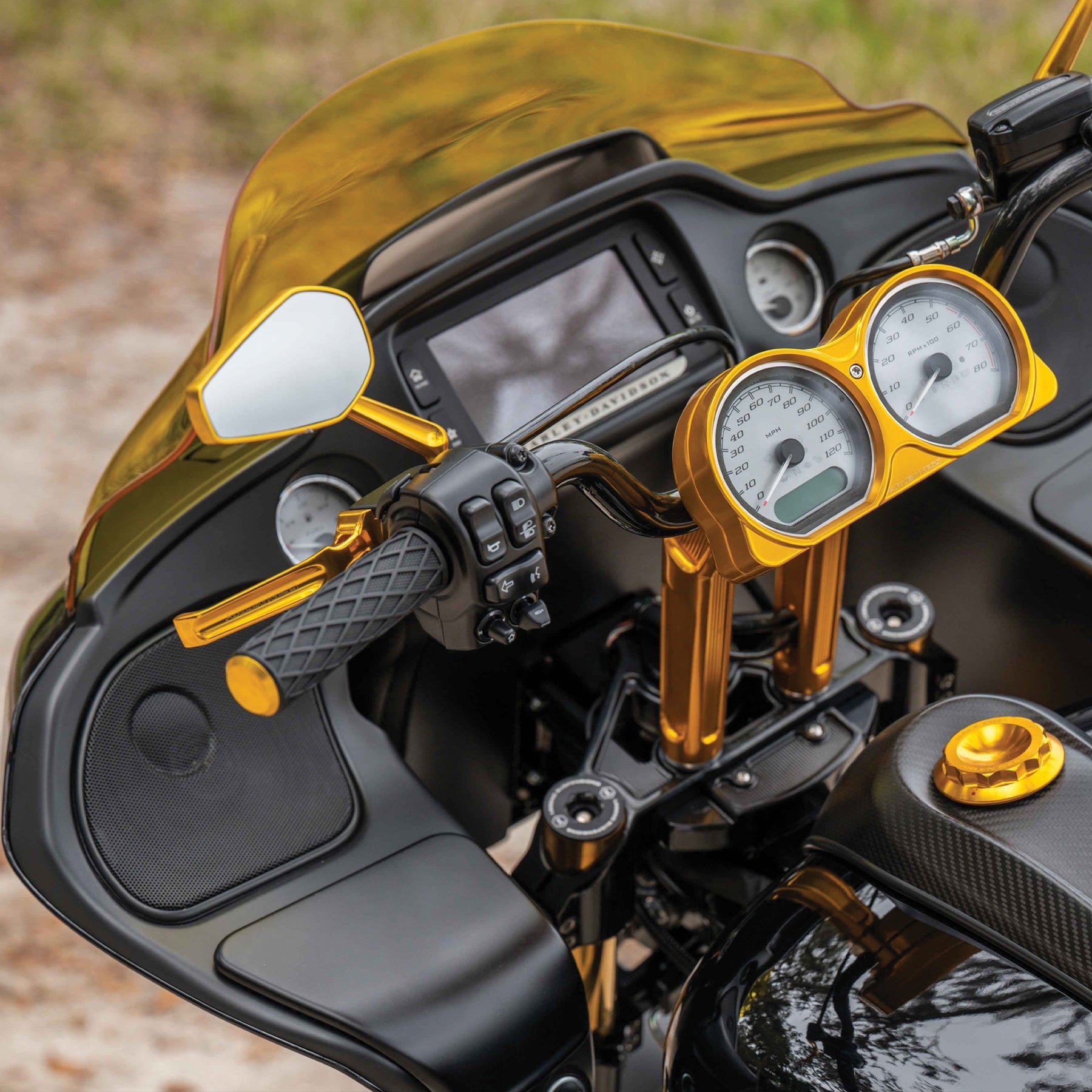 Method® Hand Levers, Gold - 96-17 Big Twin (FLST & FXD) Levers Arlen Ness