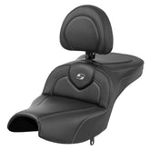 RoadSofa With Driver's Backrest, Black Carbon Fiber - 22+ Indian Seat Saddlemen