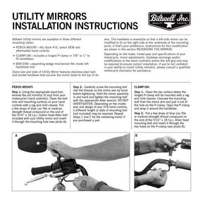 Utility Mirror Rectangle Perch Mount