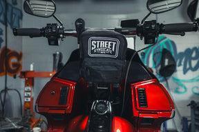 Street Syndicate Mfg Favorite Brand Canvas Handlebar Bag, Large Handlebar Bag Street Syndicate Mfg
