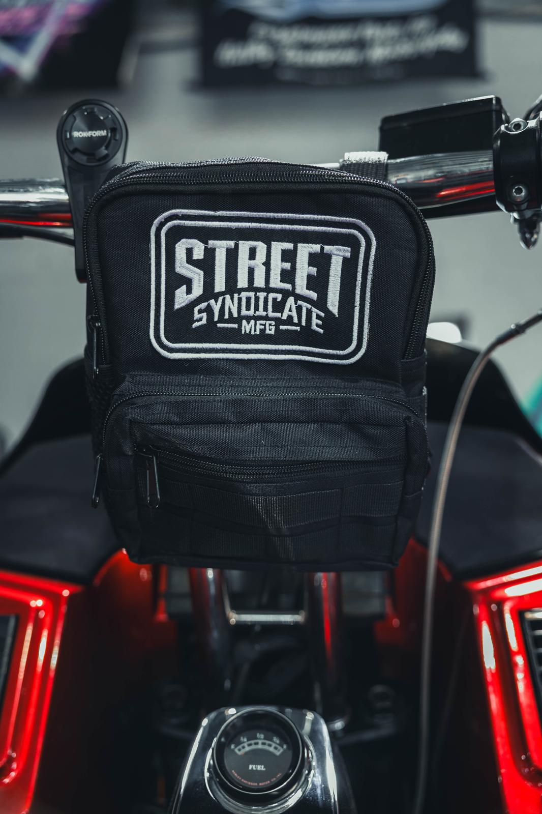 Street Syndicate Mfg Favorite Brand Canvas Handlebar Bag, Large Handlebar Bag Street Syndicate Mfg