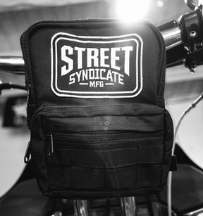 Street Syndicate Mfg Favorite Brand Canvas Handlebar Bag, Large Handlebar Bag Street Syndicate Mfg