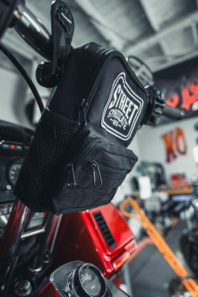 Street Syndicate Mfg Favorite Brand Canvas Handlebar Bag, Large Handlebar Bag Street Syndicate Mfg