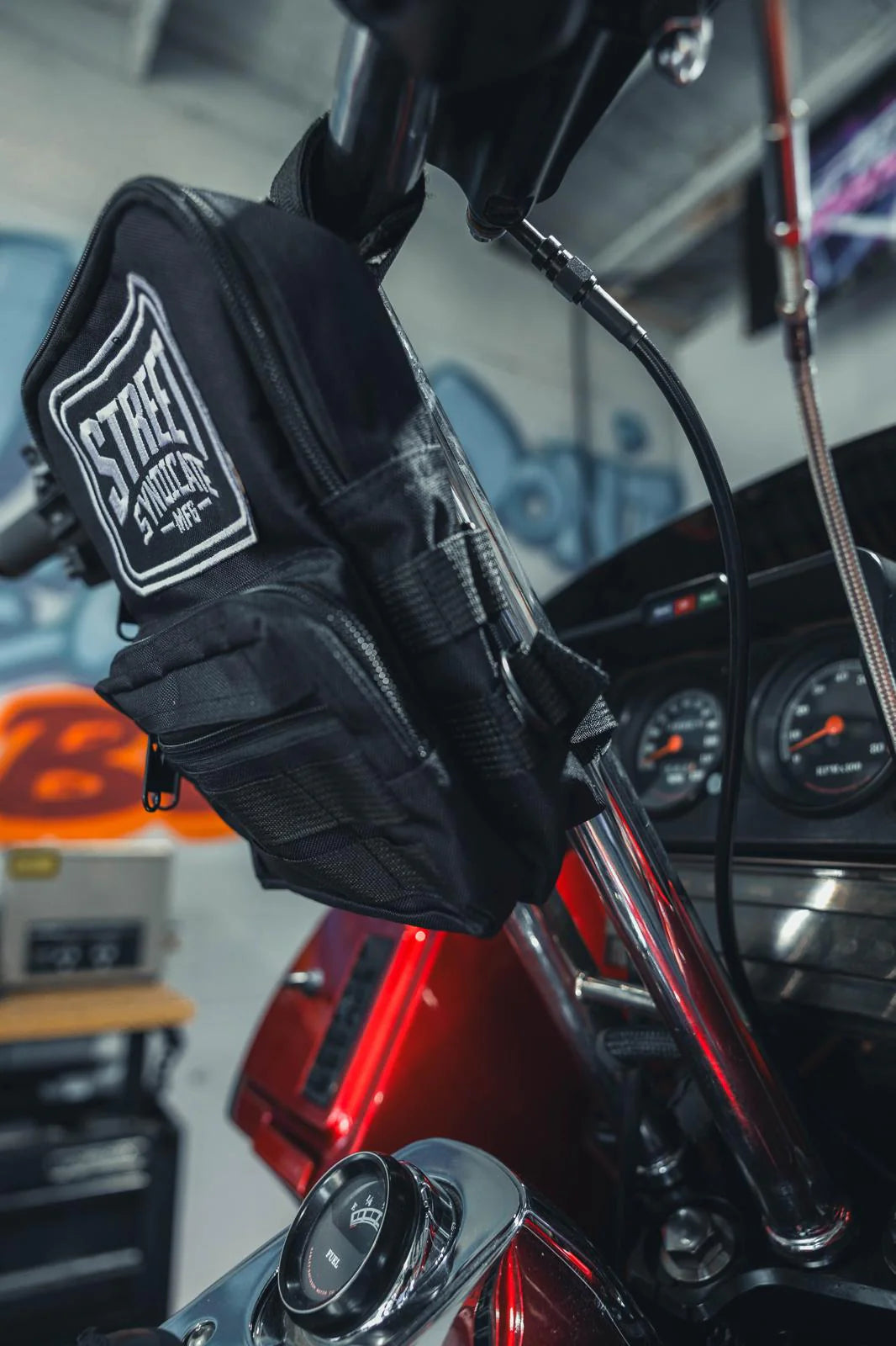 Street Syndicate Mfg Favorite Brand Canvas Handlebar Bag, Large Handlebar Bag Street Syndicate Mfg Default Title