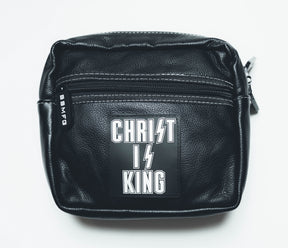 Street Syndicate Mfg Christ Is King Leather Handlebar Bag Handlebar Bag Street Syndicate Mfg