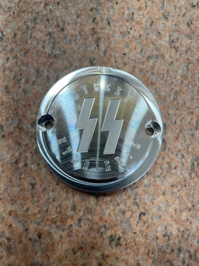 Street Syndicate Mfg Ignition Cover, Billet Aluminum, for Harley-Davidson FXR Evolution Point Cover Street Syndicate Mfg Raw