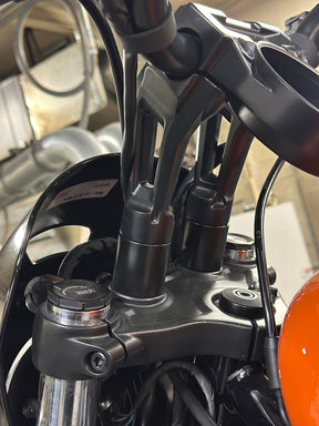 Bung King 1.5" Handlebar Riser Lift Kit, Satin Black - 2022-Up Nightster (RH975, RH975S) Riser Extension Bung King