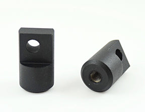 Bung King Non-Pivoting Footpeg Clevis Adapter, Black - 1984-2017 Sportster, Dyna and FXR Foot Peg Mount & Hardware Bung King