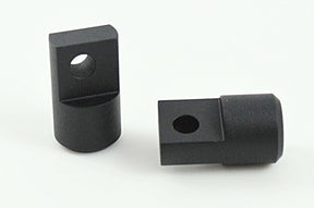 Bung King Non-Pivoting Footpeg Clevis Adapter, Black - 1984-2017 Sportster, Dyna and FXR Foot Peg Mount & Hardware Bung King