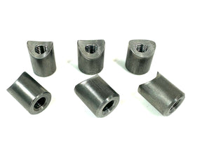 Bung King Weld-On Coped Riser Spud, 1/2"-13, 1018 Mild Steel Frame Fabrication Part Bung King