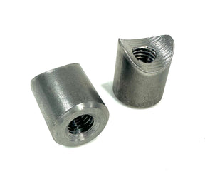 Bung King Weld-On Coped Riser Spud, 1/2"-13, 1018 Mild Steel Frame Fabrication Part Bung King
